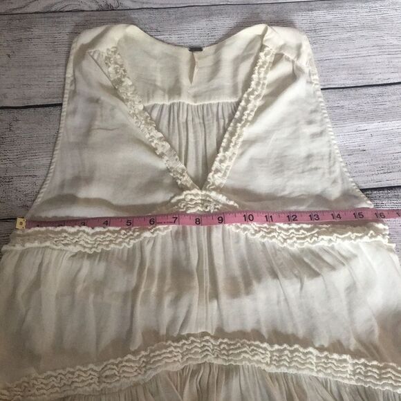 Free People Purple Haze ivory tiered v-neck boho tunic size XS - Picture 12 of 16